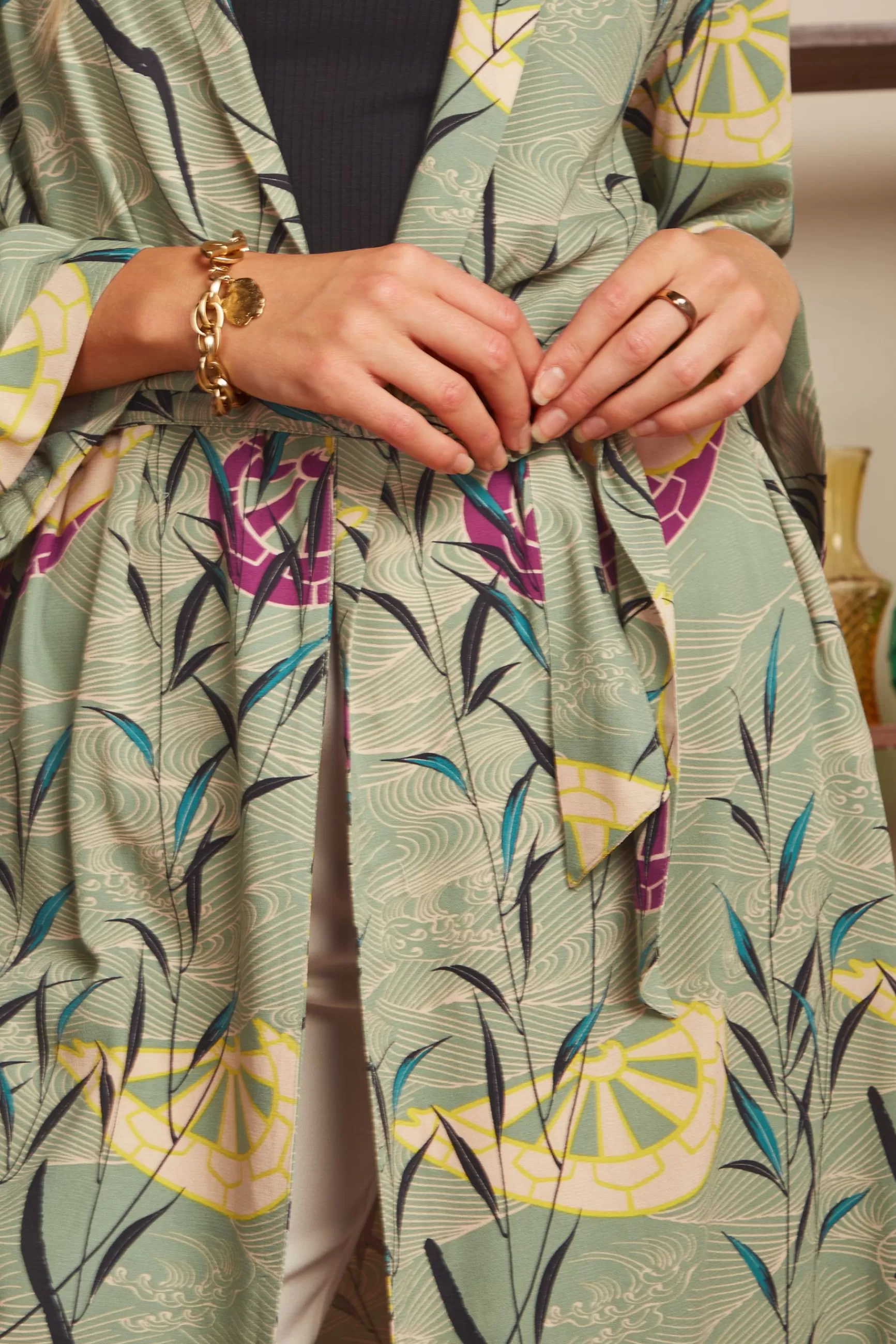 Kimono Long Blush^King Louie Fashion